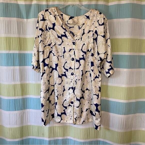 Vintage 1980’s Floral Mix Pattern Mini Dress Sz 16w - Picture 6 of 10